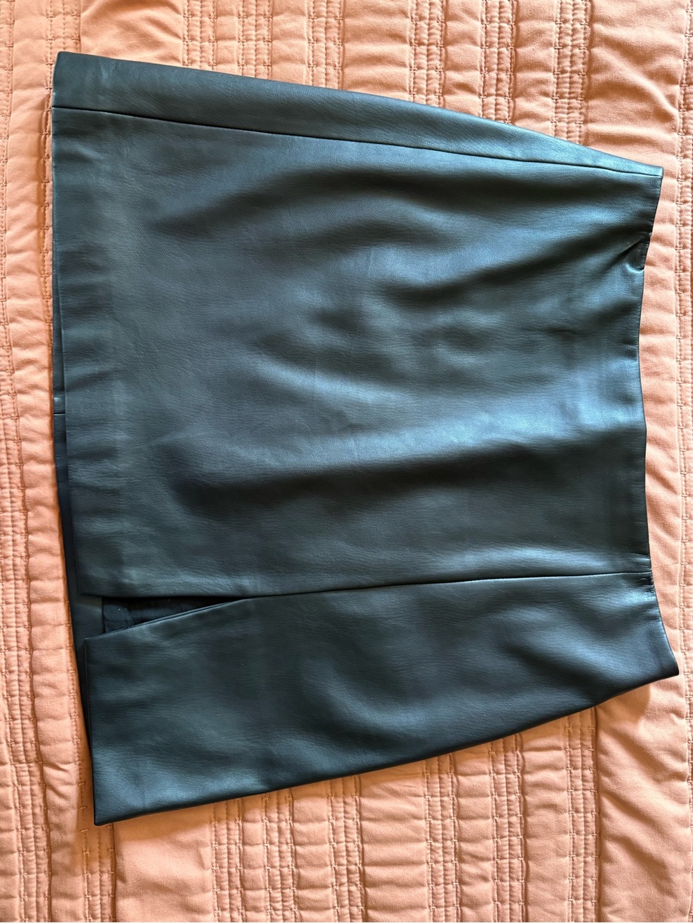 Anthropologie Black Faux Leather Mini Skirt